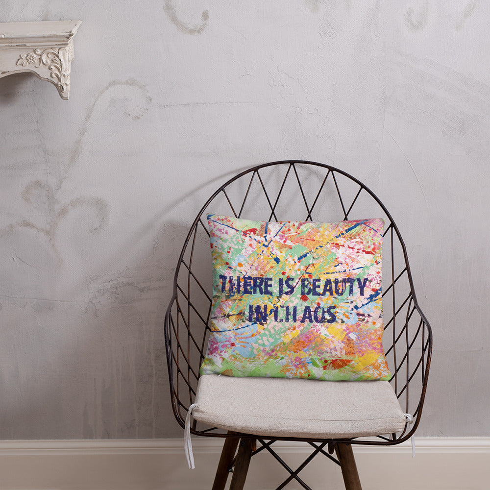 Beauty in Chaos Square Pillow