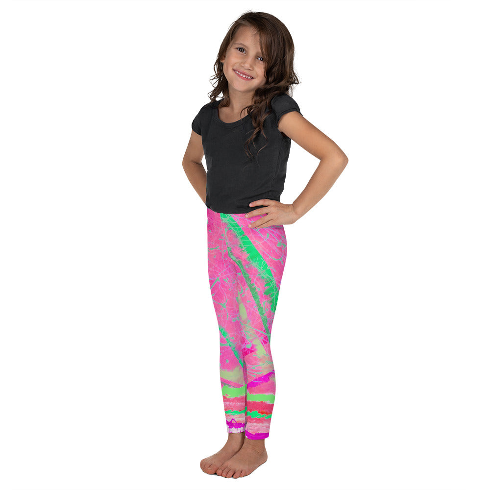 Kid's Leggings - Magenta Moonbeams