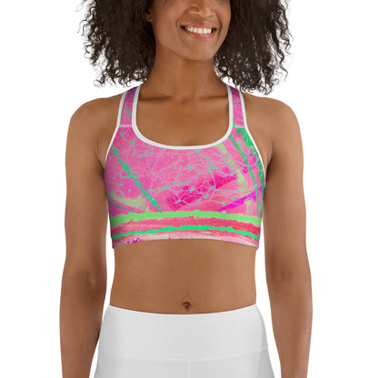 Magenta Moon Beams Sports Bra