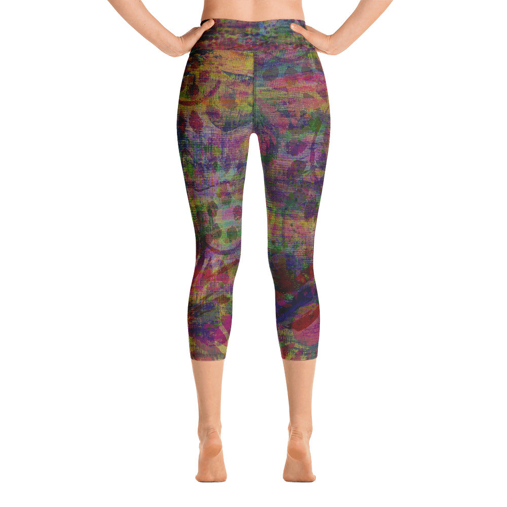 Winter Paisley Yoga Capri Leggings