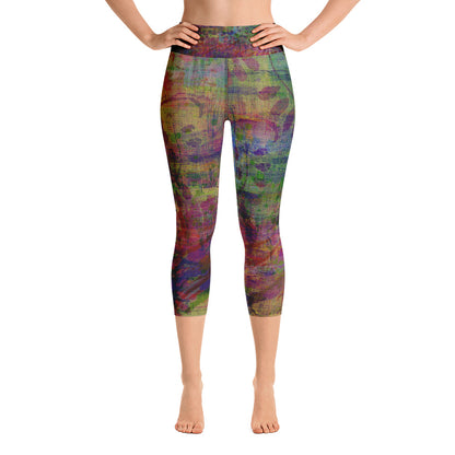 Winter Paisley Yoga Capri Leggings