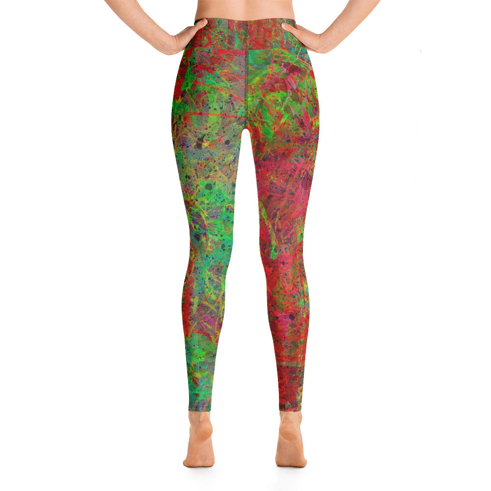 Neon Fire Yoga Leggings