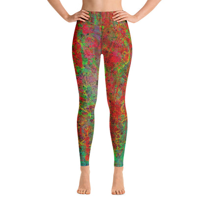 Neon Fire Yoga Leggings