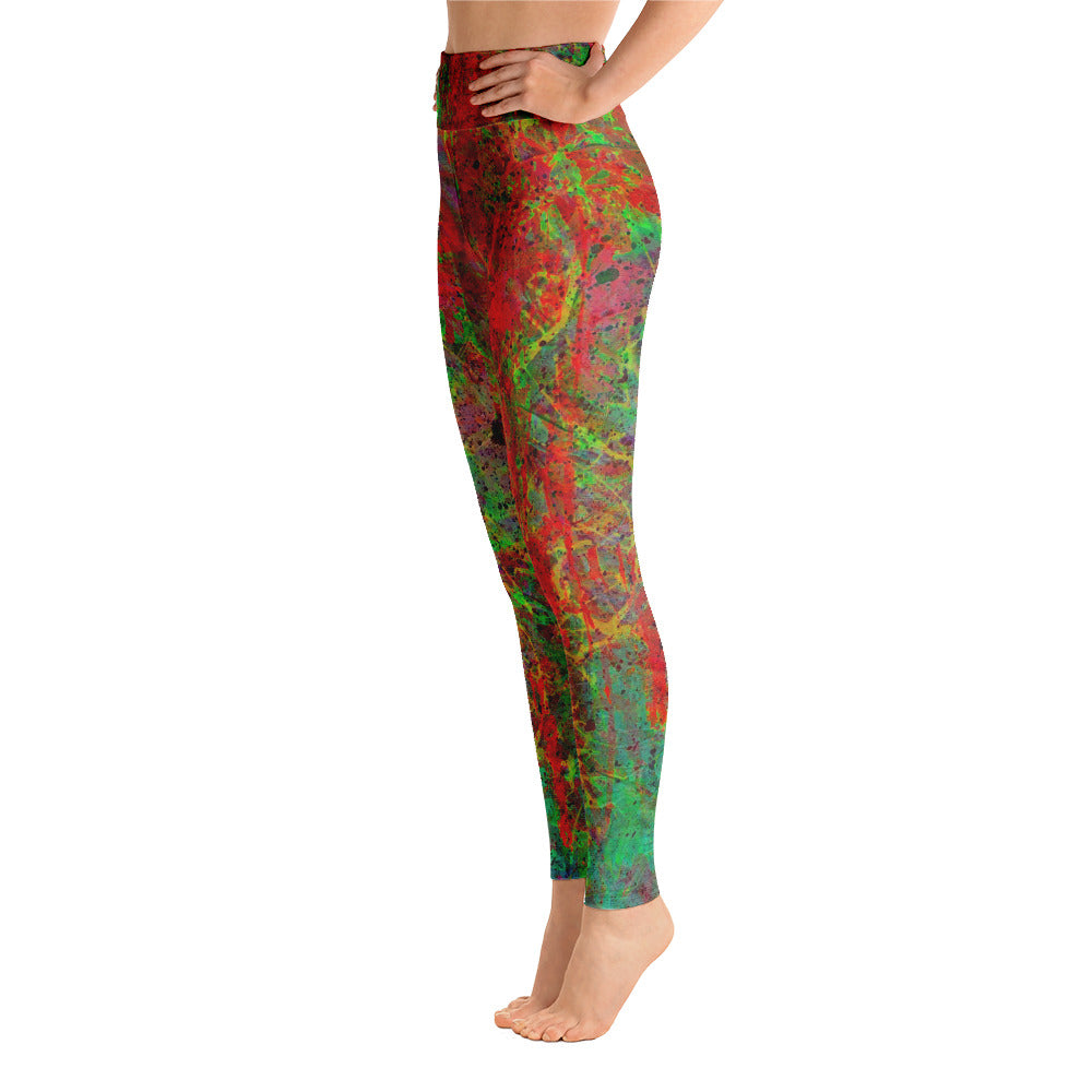 Neon Fire Yoga Leggings