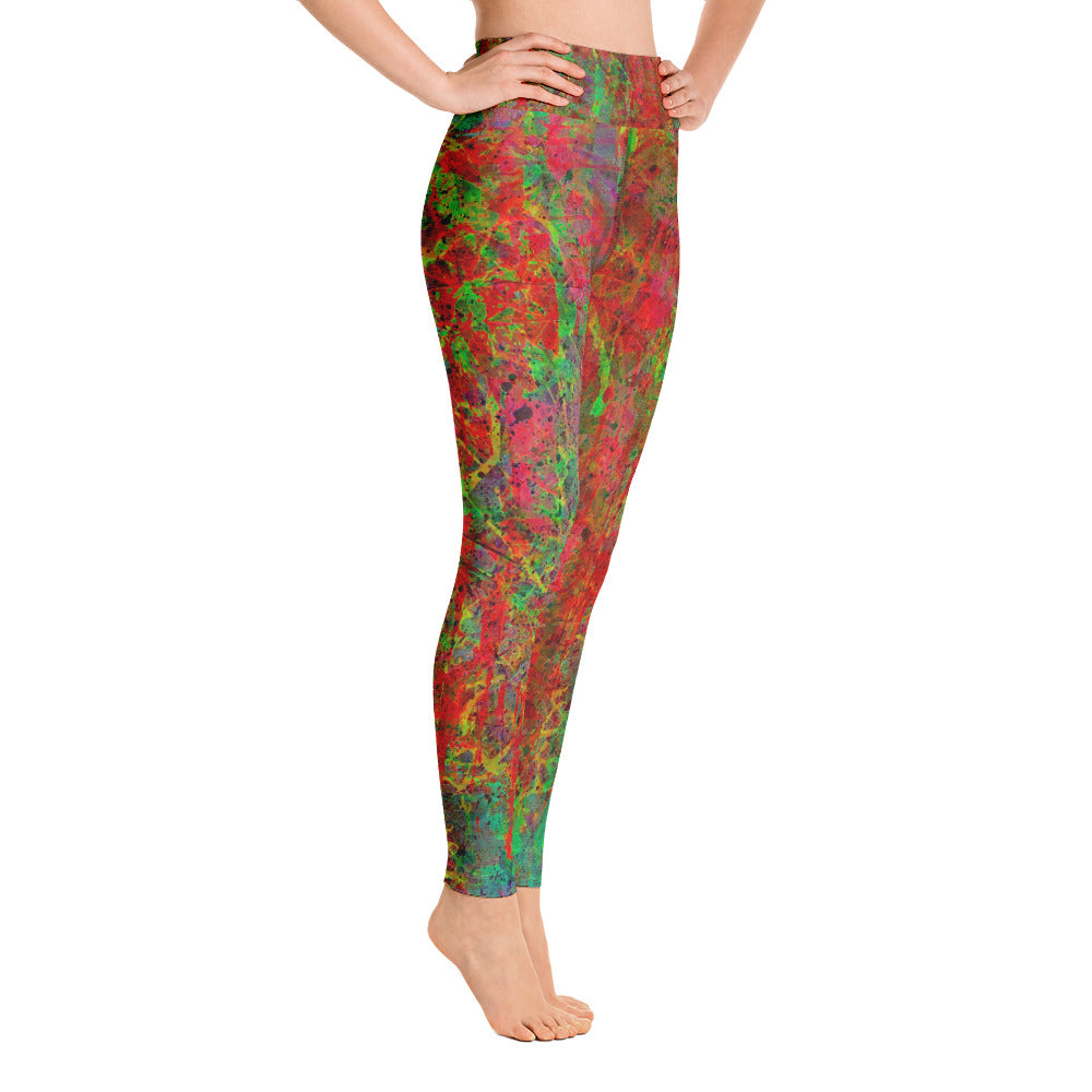 Neon Fire Yoga Leggings