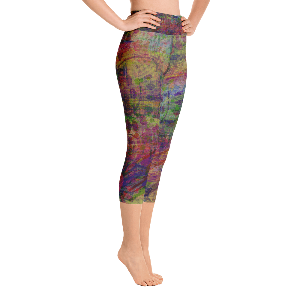 Winter Paisley Yoga Capri Leggings