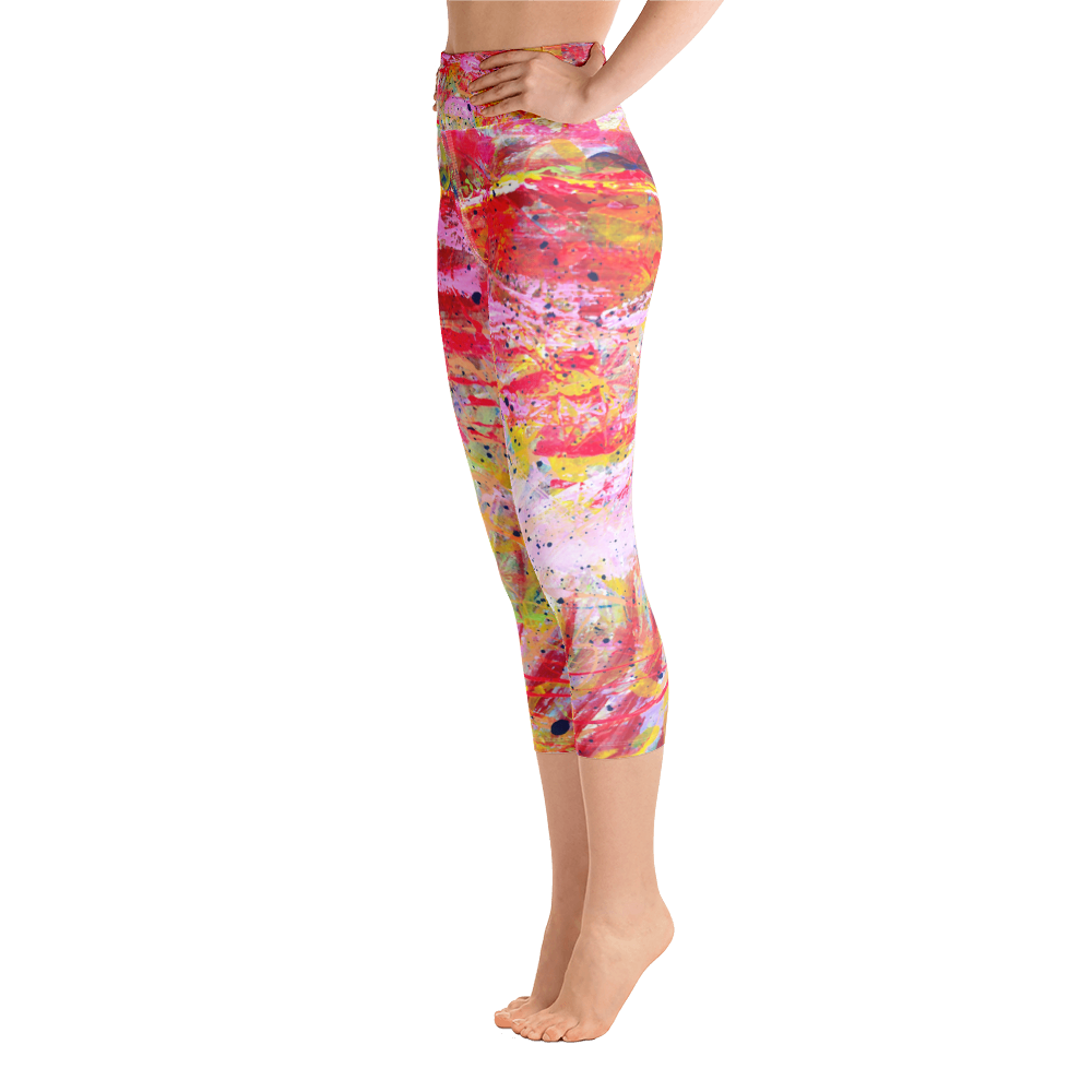 Summer Splash Yoga Capri Leggings