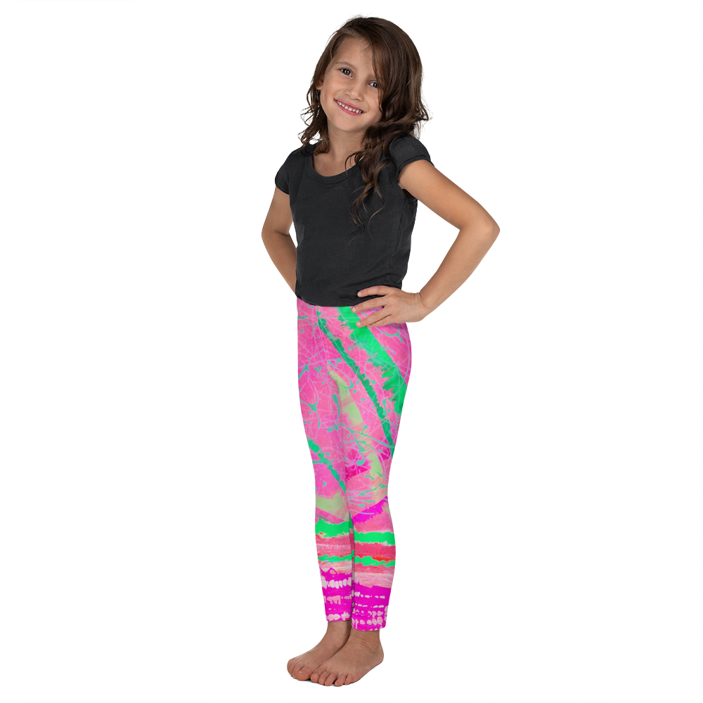 Kid's Leggings - Magenta Moonbeams