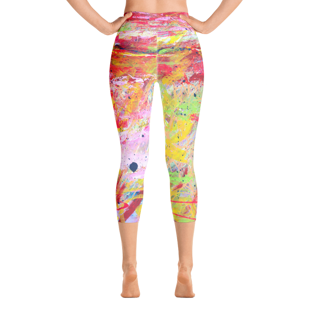 Summer Splash Yoga Capri Leggings